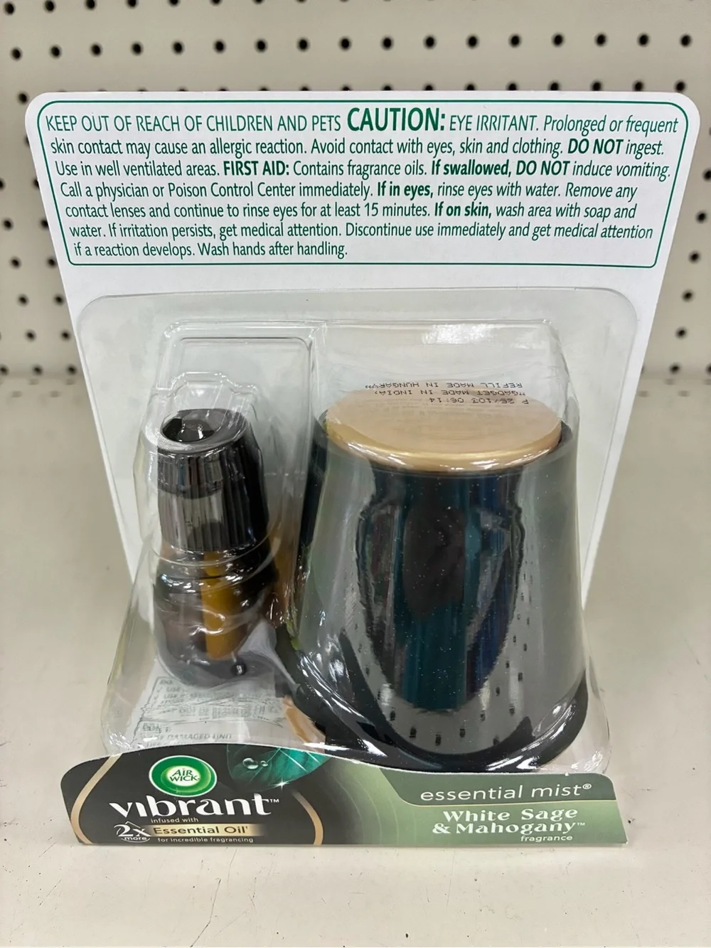 NEW AIR WICK Essential Mist Vibrant Starter Kit Diffuser, White Sage & Mahogany